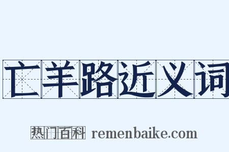 亡羊路近义词是什么意思的图片